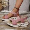 Large Size Flat-soled Platform Sandals for Women's Summer New Rear Strap for Sports and Leisure, Outer Sandals for Women