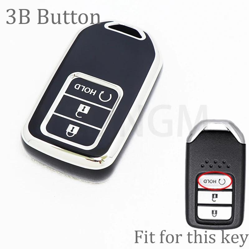 2 3 4 5 Button For Honda Accord Civic Cr-V Fit Hr-V Pilot Ex Odyssey Crosstour Ridgeline Clarity Insight Lx Car Key Case Cover
