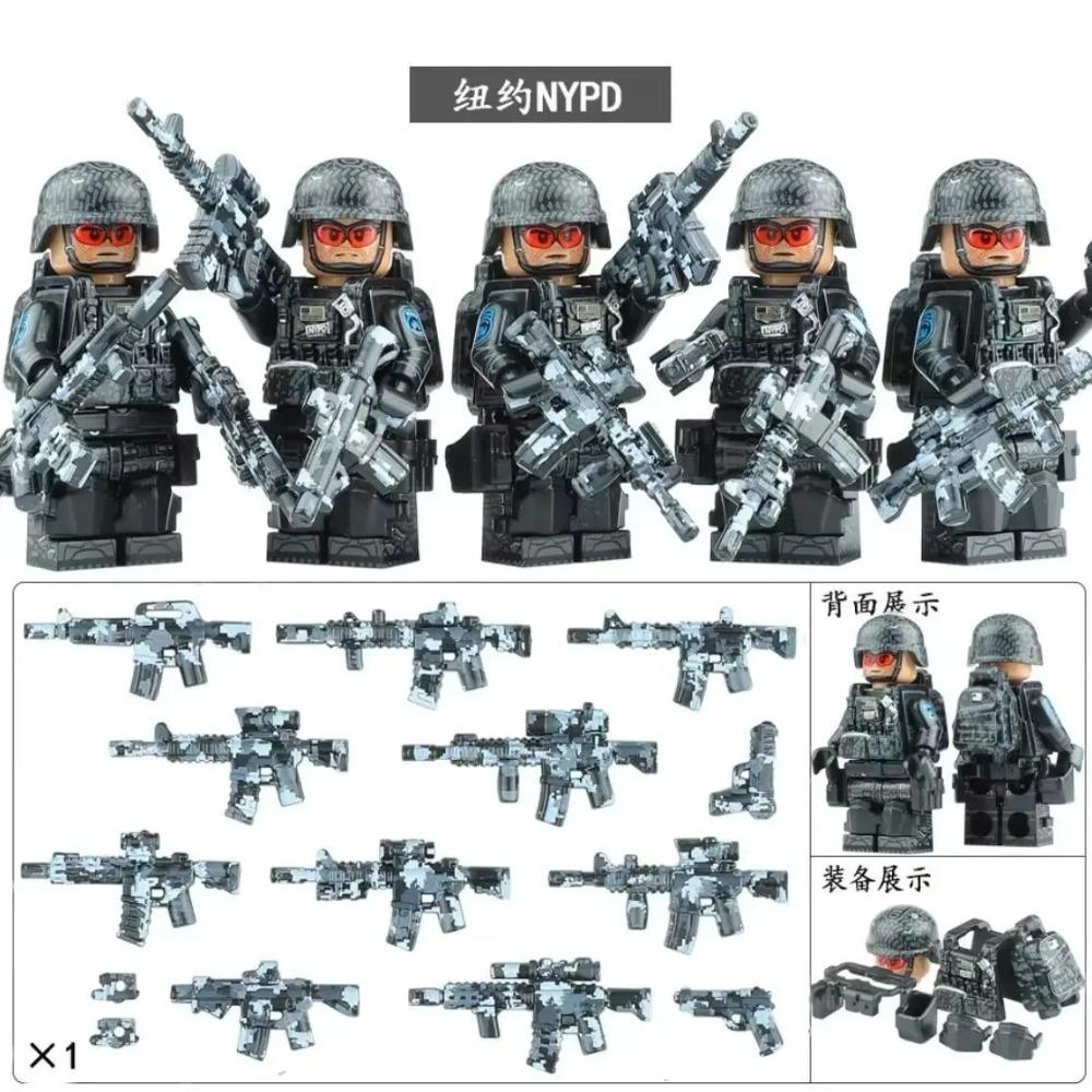High military US special forces soldiers green beret army weapons miniature building block puzzle birthday gift world war ii