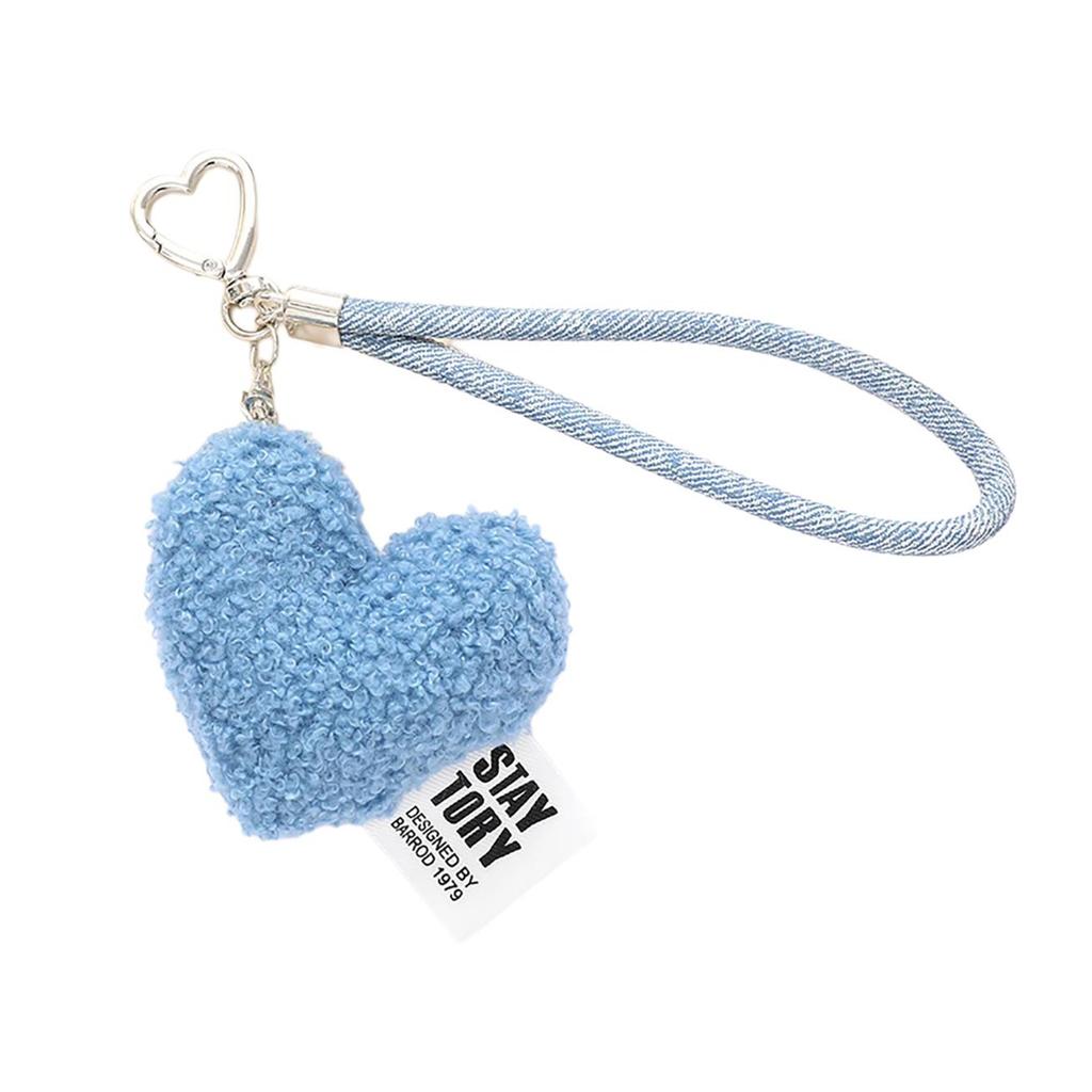 Fashionable Plush Heart Wrist Lanyard Keychain for Everyday Use or Gift Stuffed Love Bag Charm Backpack Coin Purse Charm