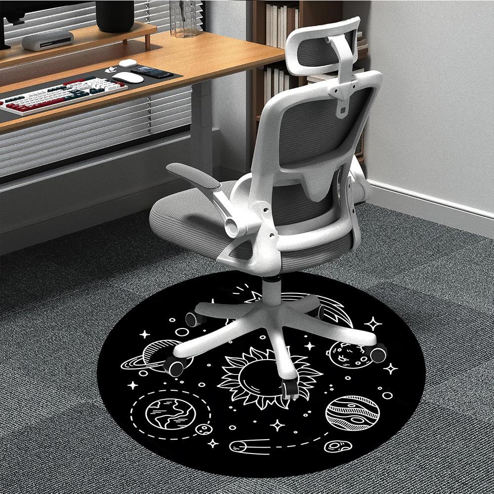 

1pc Cosmic Illustration Chair Carpet for Office, Soft Flannel Throw Mat, Perfect for Office,Holiday Party Decoration Choice yy251113102 80cm by 80cm