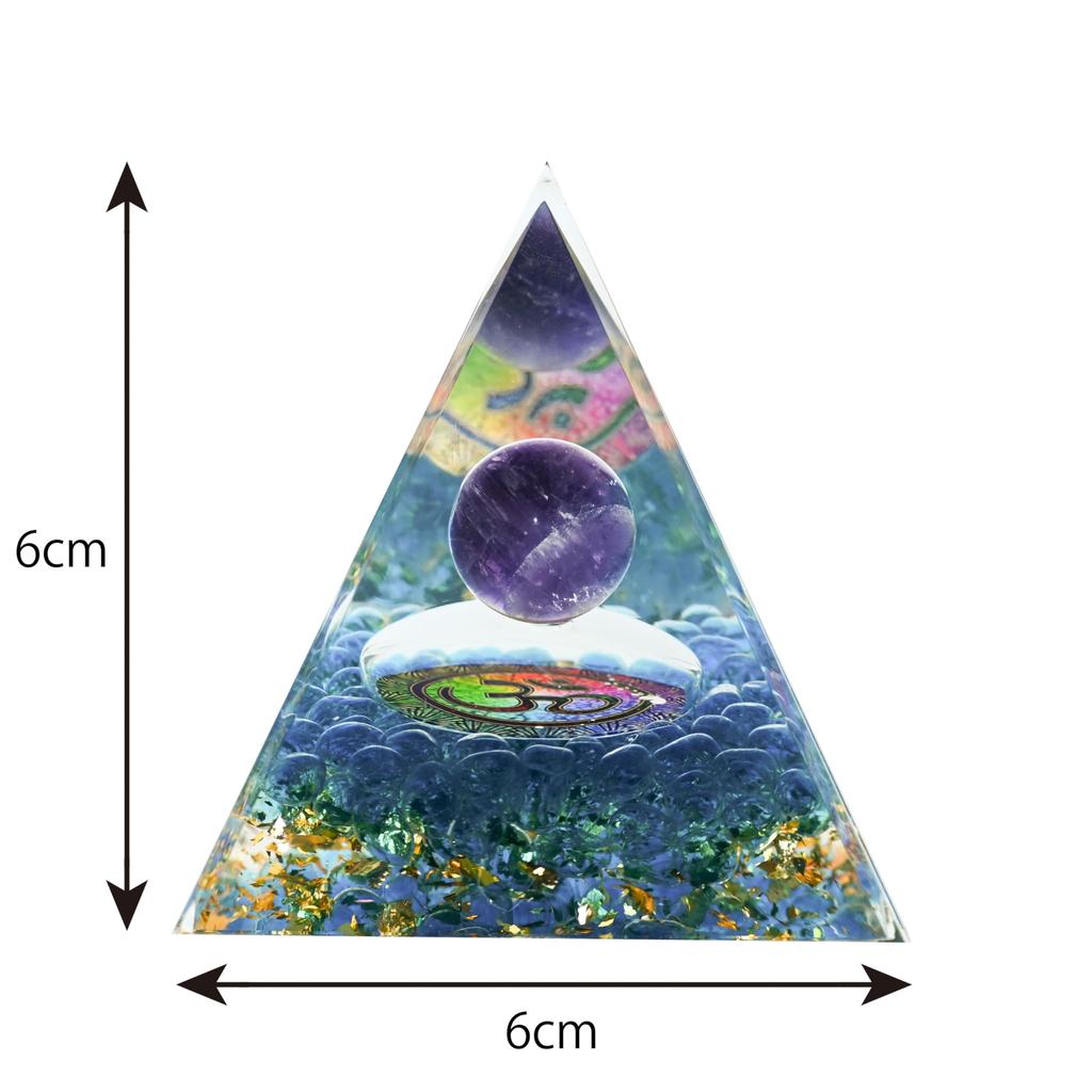 Orgonite Crystal Orgone Pyramid Tree of Life Energy Tower Nature Reiki Healing Chakra Object (B)