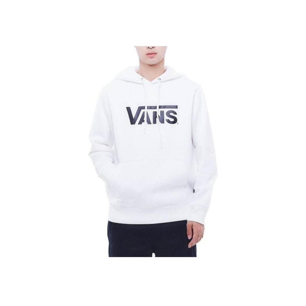 Vans Klasická mikina s kapucňou z fleecu s logom Unisex mikiny Biela VN0A3TXIWHT