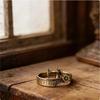 Timeless Tailoring Design Ring Set Alloy Open Cuff Bracelet Sewing Lover's Bracelet  for Women