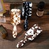 1pc Cow Print Air Cushion Comb for Girls - Large Anti-Knot Detangling Hair Brush with Cowhide-like Cow Spot Pattern, Nylon Bristles & Air Cushion