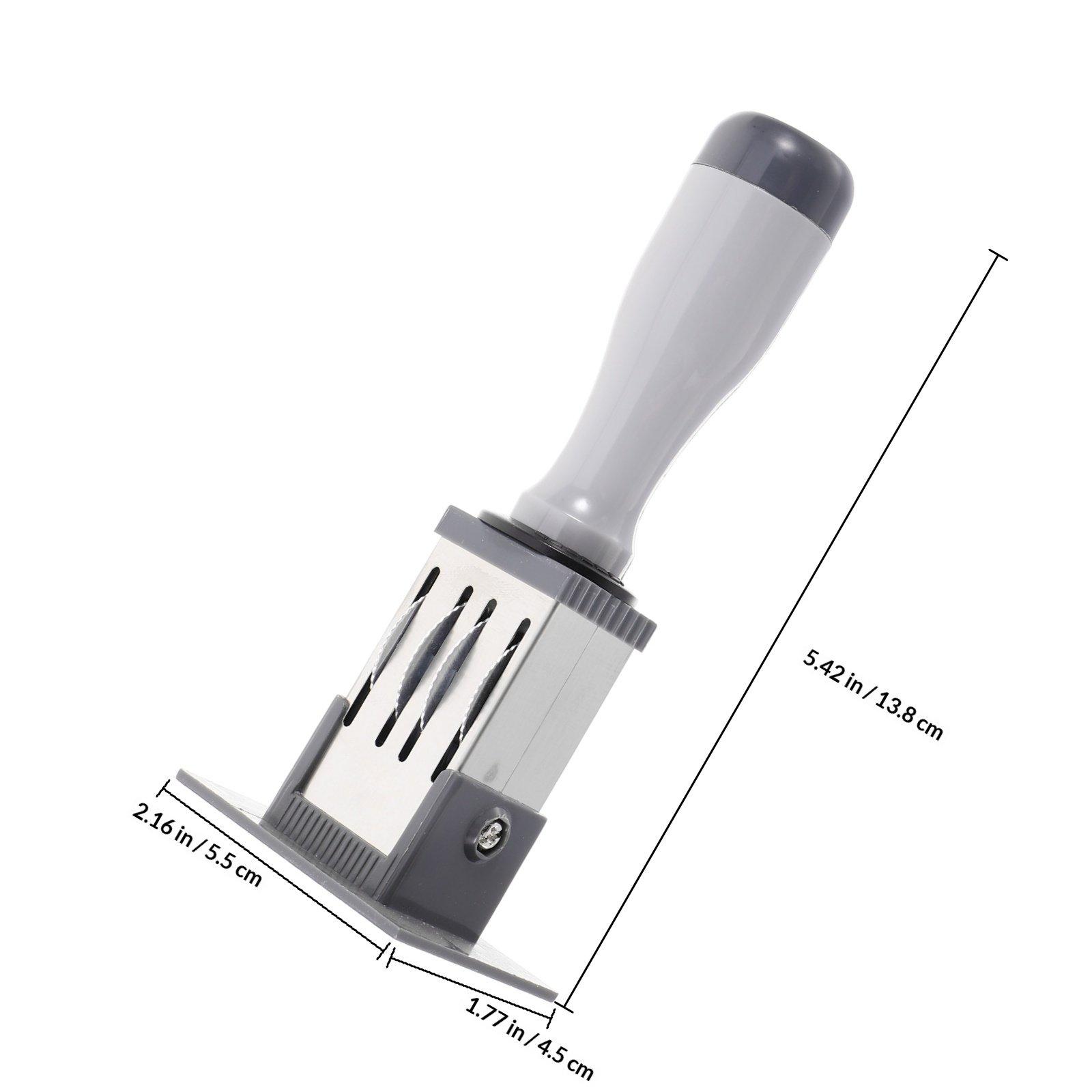 

Rectangular Date Stamp Portable Handheld Multi-Use Date Rolling Stamp Metal PP Material Office Supply File Accessory