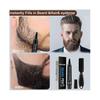 Kit Caneta Preenchedora de Barba EELHOE para Homens Caneta de Barba Natural à Prova d'Água Caneta de Traço para Barba