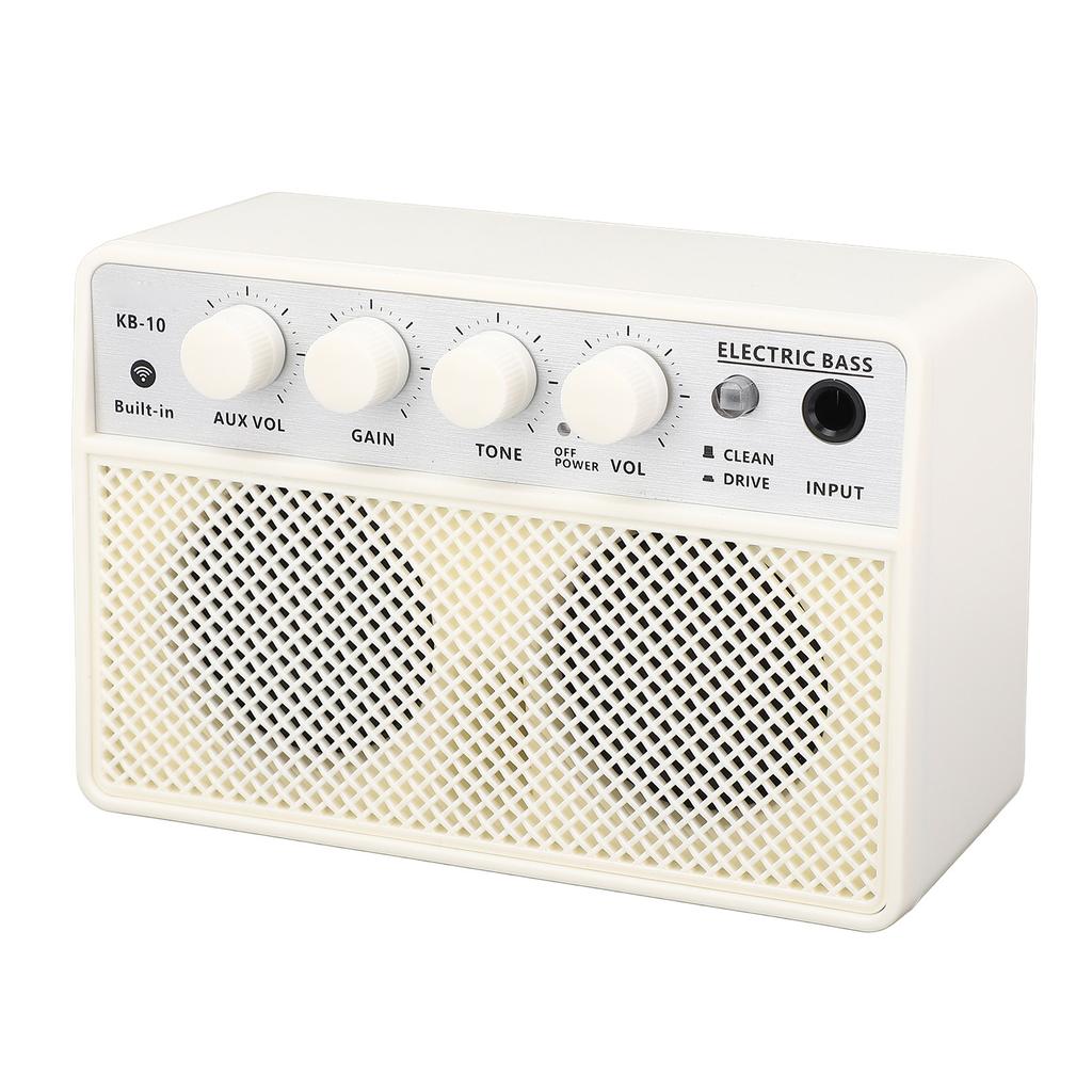 BT Bass Speaker Dual Channel Portable Rechargeable Electric Bass Amplifier 10W DC5V 1A