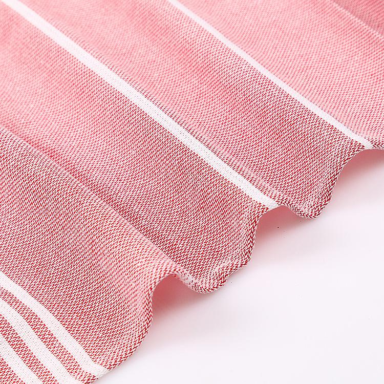 Turkish Cotton Sand-Resistant Striped Beach Shawl/Towel with Tassels