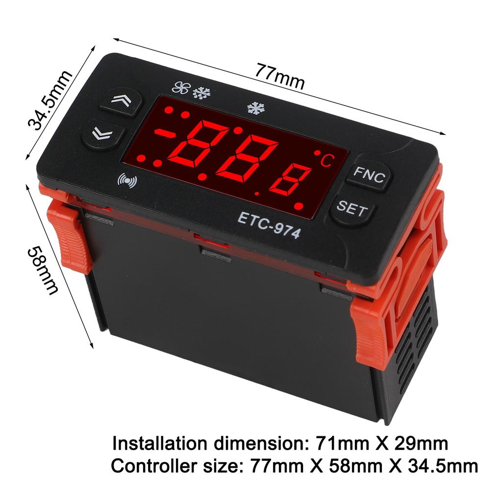 Temperature Measurement Device Digital Temperature Controller Display Resolution 1 C 0.1 C Monitoring System For Environments
