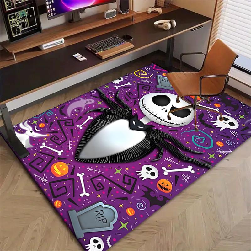 1pc Jack Christmas2 Design Printed Area Rug Carpet for Bedroom Living Room Home Decor Rugs Mat Non Slip Mat Rug for Bedside