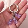 Aihua 12 colors Cute Cartoon Candy Color Gummy Bear Keychains for Women Girls Resin Bear Keychains Sweet Jewelry Gifts