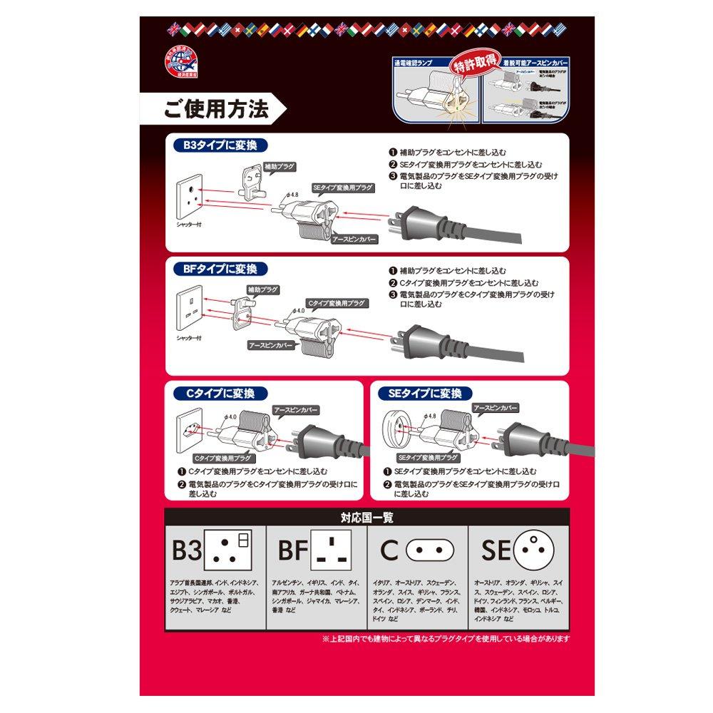 Conversion Adapter Plug Set for Overseas Travel Compatible with All Europe B3 BF C SE Type Exception Application Approved CAP-2EU