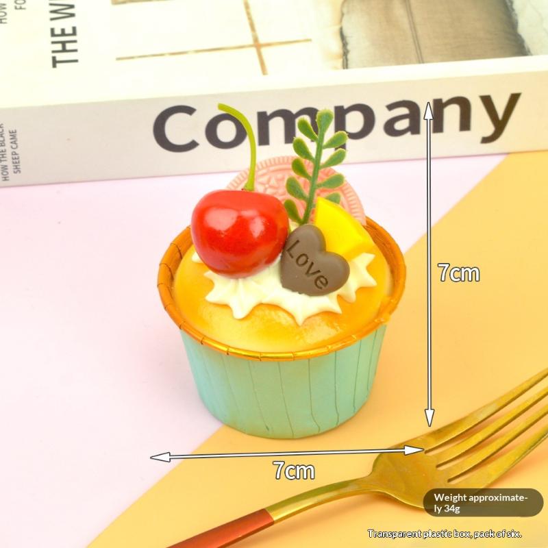 1 Pieza Pastel Falso Sabor Suave Modelo de Pastel Accesorios de Simulación Modelo de Comida Decoración de Gabinete Accesorios de Boda Decoración a Escala
