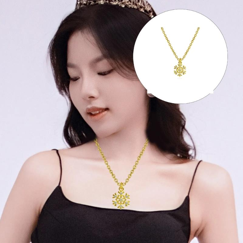 Colar Festivo de Cobre com Pedras Strass Sino de Veado Ornamento Pingente de Festa de Natal Corrente para Presentear