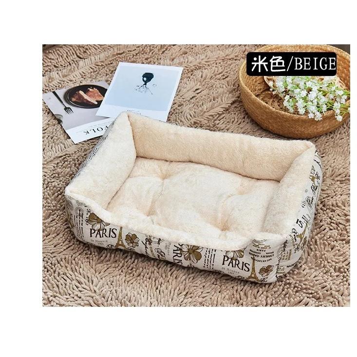 Warm Dog House Soft Nest Pet Large Dog Bed Baskets Fall Winter Kennel For Cat Washable House Puppy Supplies Cotton Kennel Mat