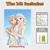 Disney Pearl Painting Frozen Anna and Elsa Sisters Handmade DIY Pearl Gem Painting Pictures Crafts Special Shape Home Wall Decoration