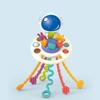 Cartoon Duck Astronaut Pull String Montessori Activity Development Silicone Teething Sensory Grip Training Early Educational Toy