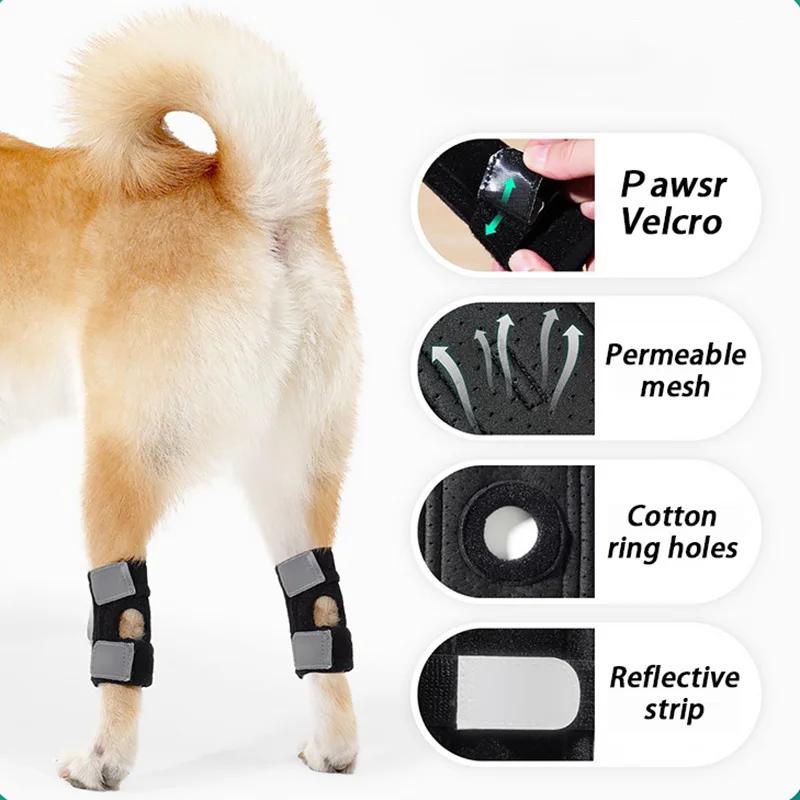 Elderly Dogs Knee Pads Assisted Support Exercise Kneepad Dogs Hind Leg Protection Cover Safety Dog Kneepad Product Leg Guards Recovery Straps Supplies