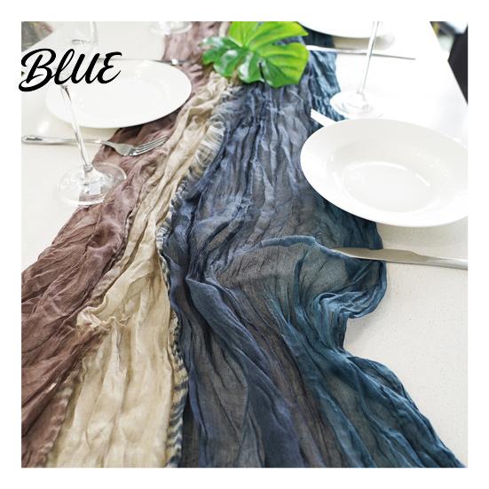 Romantic Table Decoration Holiday Birthday Farmhouse Soft Runner Bohemian 6Ft Cheesecloth for Wedding Bridal Shower