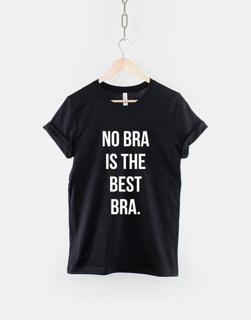 No Bra Club T-Shirt, Funny No Bra Shirt, Cozy Lounge Graphic Tee, Comfy Home Top