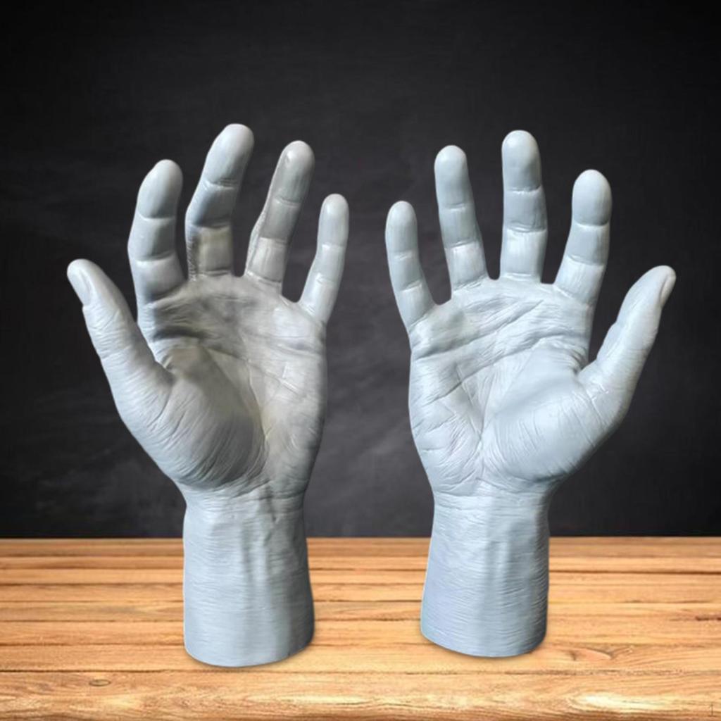 2 szt. męski manekin dłoni, sztuczne dłonie, uniwersalna, upiorna dekoracja na Halloween do prezentacji biżuterii