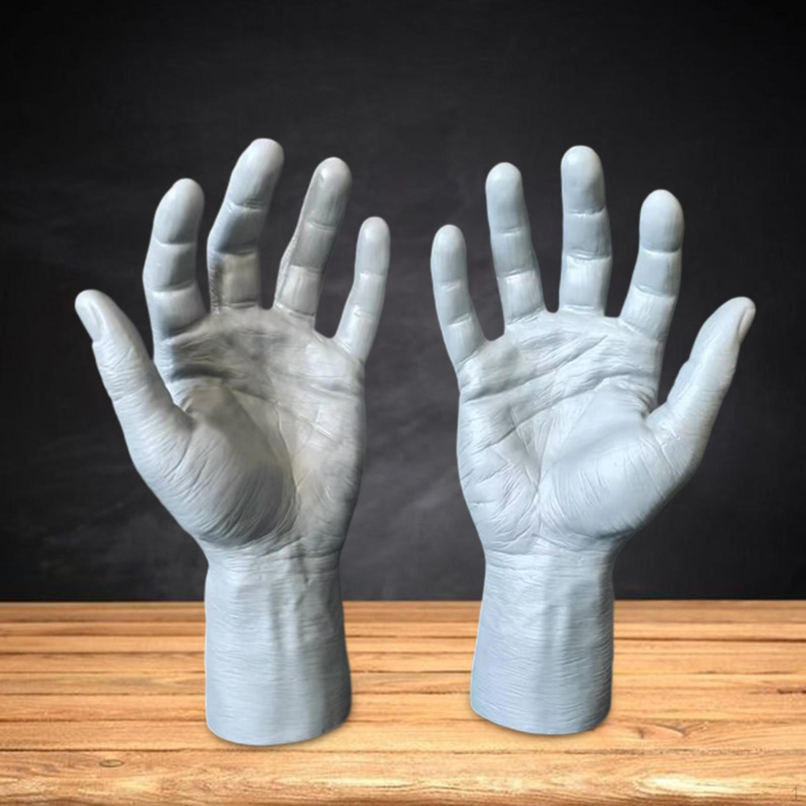 

2 шт. Манекен мужской руки, Поддельные руки, Многоцелевое жуткое украшение на Хэллоуин для демонстрации ювелирных изделий