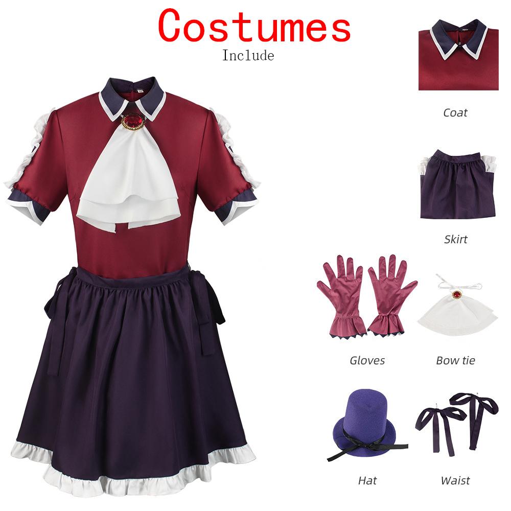 

Костюм для косплея Oshi No Ko, костюм для пения и танцев Kana, наряд для аниме на Хэллоуин, красная униформа для девочек, подарки на день рождения L чёрный