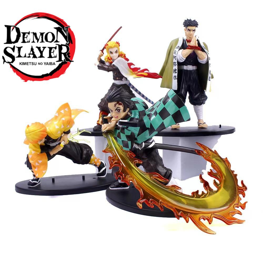 Tanjirou Demon Slayer Zenitsu Kyoujurou Pvc Action Figure Model Toys Decoration