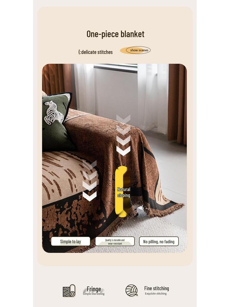 Housse de canapé universelle en chenille premium 2025: Combinaison intégrale toutes saisons