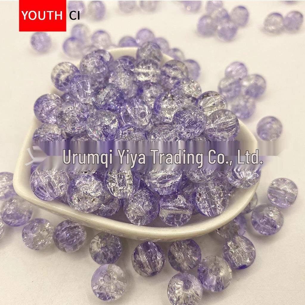 Koraliki z kryształowego szkła z glazurą crackle ice do samodzielnego tworzenia bransoletek i projektów przekładek