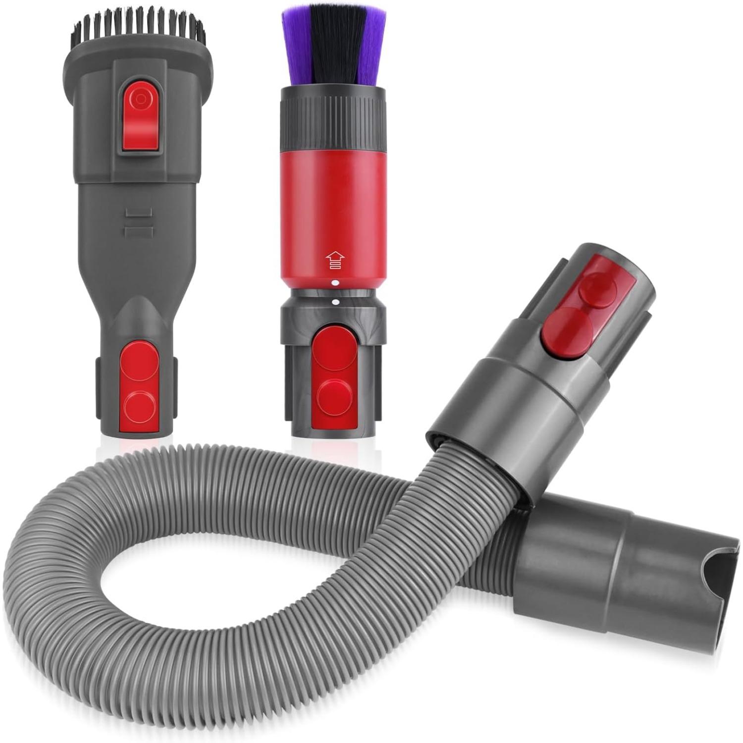

Extension Hose + Traceless Dust Brush + Combi Brush Accessories for Dyson V7 V8 V10 V11 V15 Vacuum Cleaner, Vacuum Cleaner Hose, Anti-Scratch Dusting 3-Pack