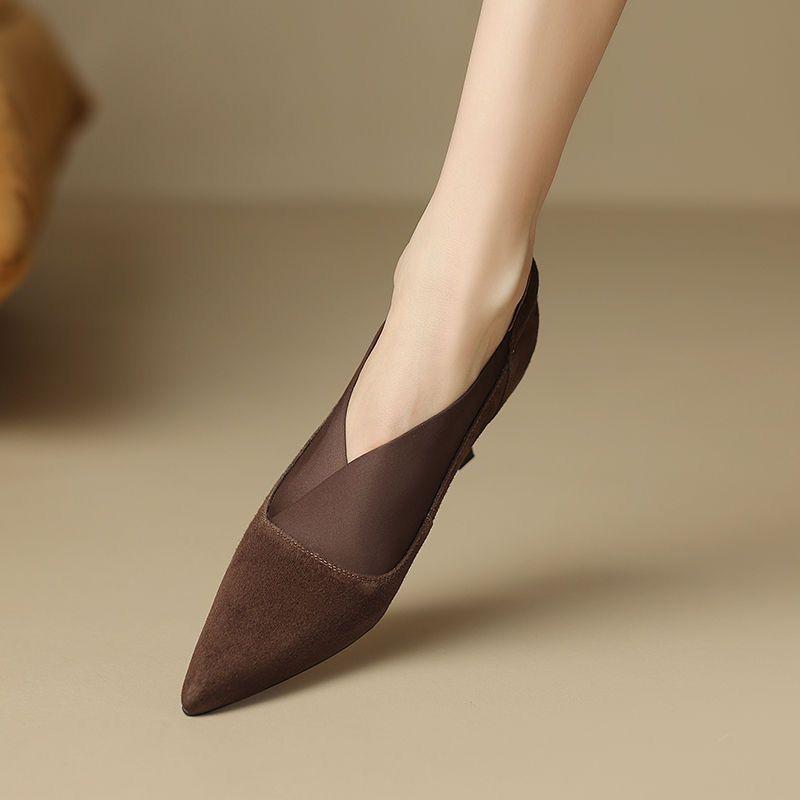 Vielseitige Damenschuhe, elegante rutschfeste High Heels, beliebte Frühlings- und Sommerbekleidung, spätabendliches Temperament, spitze Einzelpumps für Damen