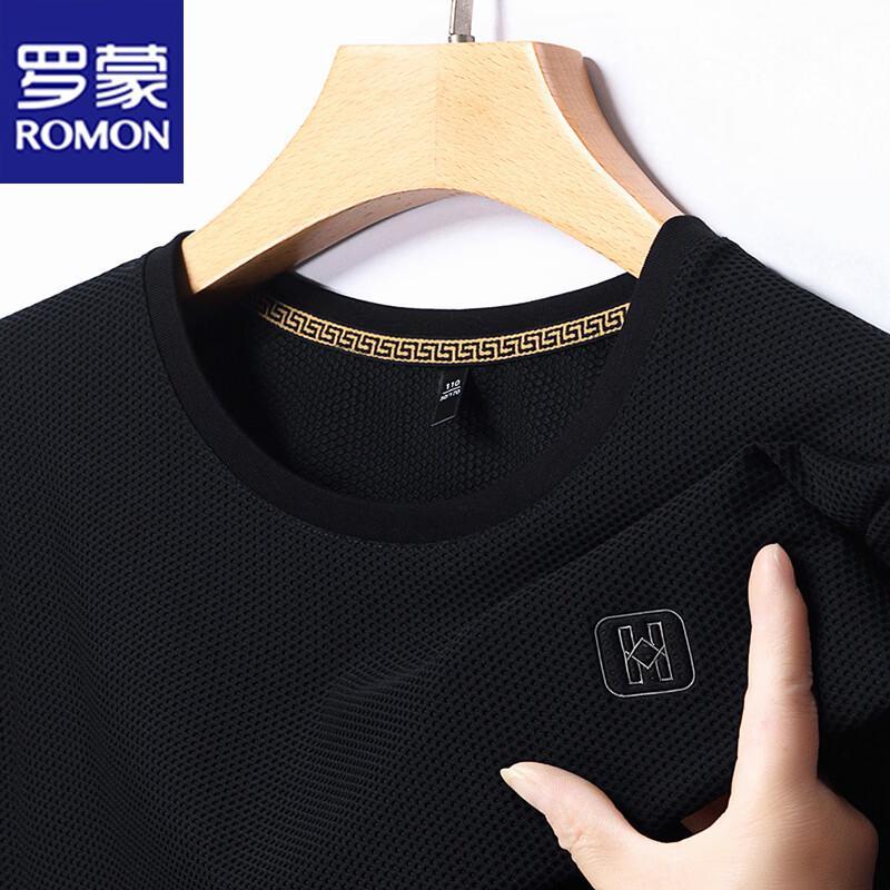 ROMON Men's Summer Ice Silk Short Sleeve T-Shirt