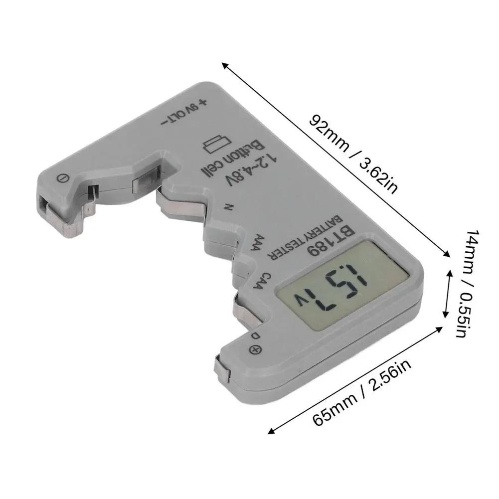 LCD Display Battery Tester, Portable Battery Power, Voltage Capacity Detector For Test Measurement Tool Accessory