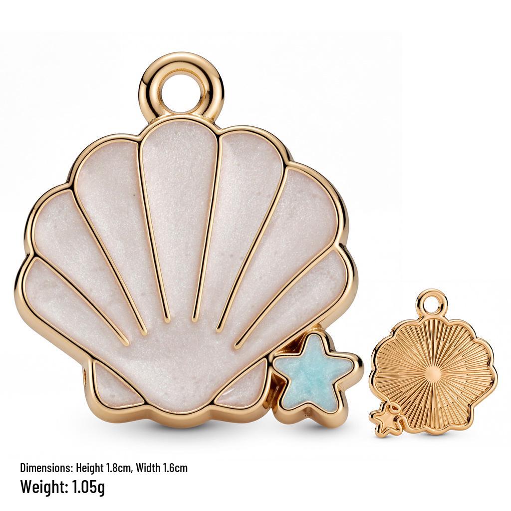 Colorful Alloy Ocean Charm Pendant for DIY Bracelets & Keychains