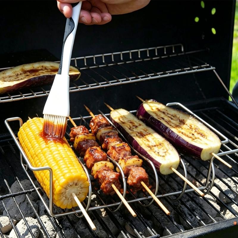 Stainless Steel Nonstick Grilling Grate For Steak Fish And Vegetables Rib Rack For Outdoor Camping And Backyard Cooking