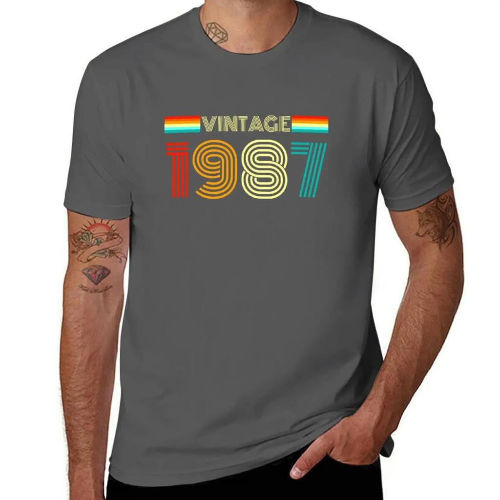 Vintage Retro 1987 - Vintage 1987 Birthday Gift T-Shirt graphic shirts shirts graphic tees Men's t-shirt