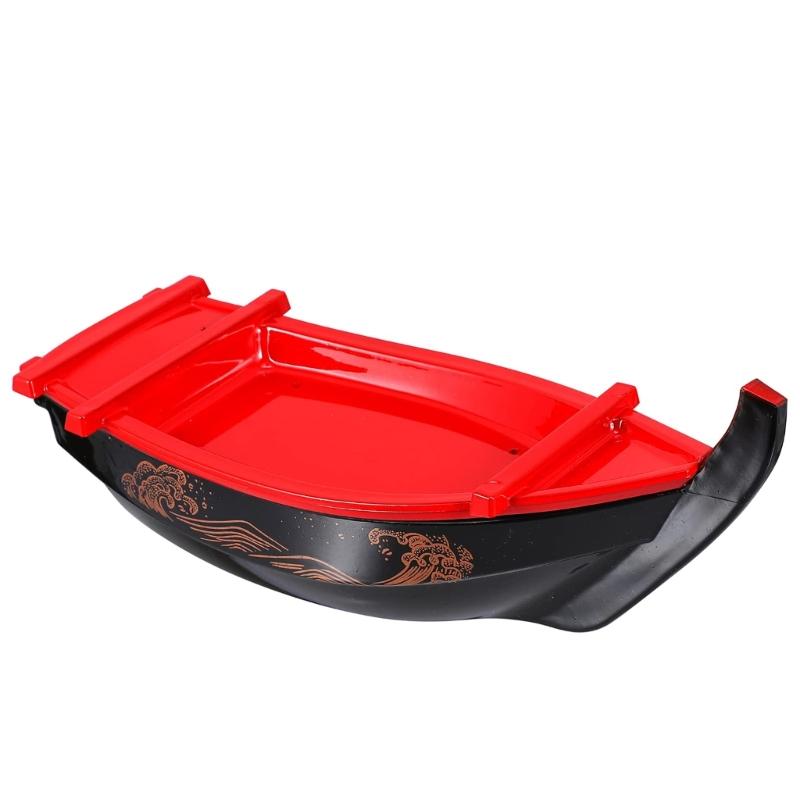 Sushi Serving Ship Plate Elegant Tableware Sashimi Serving Plate Plastic Texture Suitable for Sashimi and Appetizers