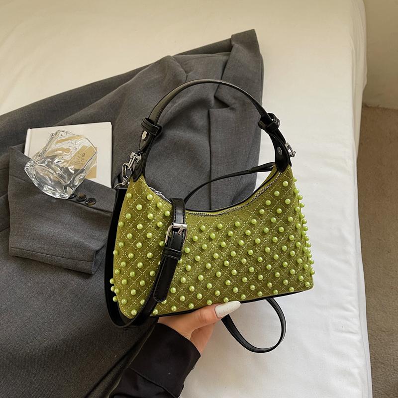 2025 New Rivet Women Bag PU Leather Shoulder Bags Fashion Diamond Inlaid Crossbody Bags For Women Small Shopping Messenger Bag