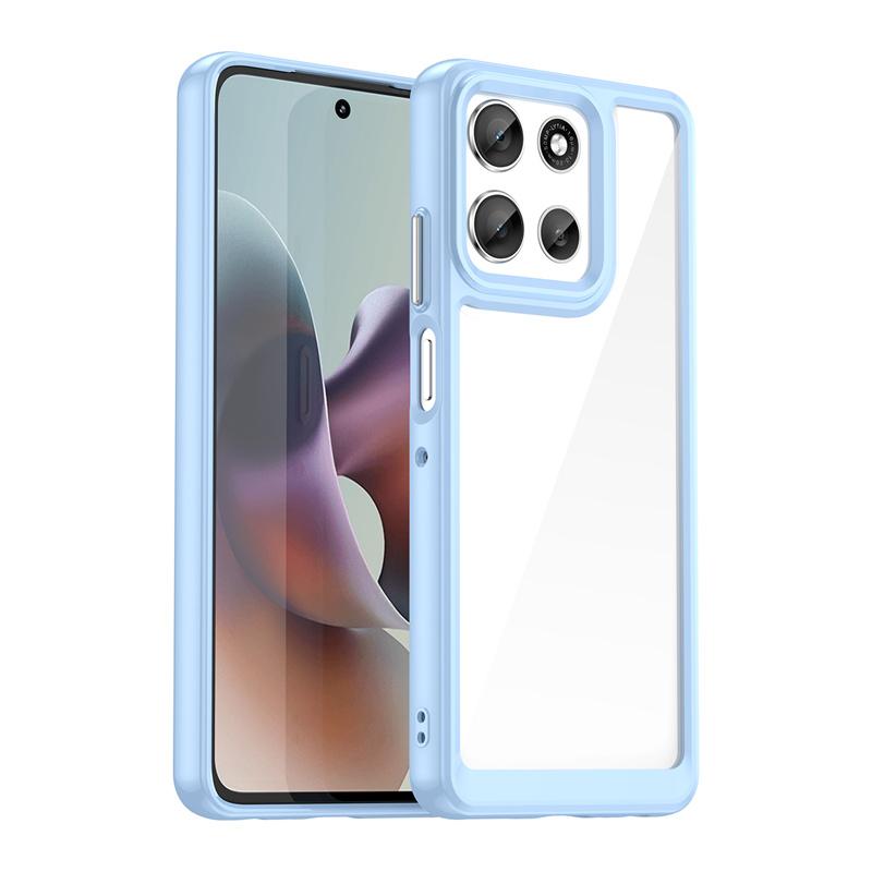 Przezroczyste Kolorowe Etui TPU dla Motorola Moto G06 Power G6 G86 G Pokrowiec Ochronny Przezroczyste Fundas Coque Capa