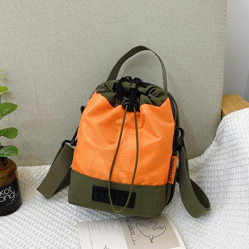 Summer Contrast Color Portable Kettle Small Bag Female Light Crossbody Mobile Phone Bag Multifunctional Water Cup Bag Male