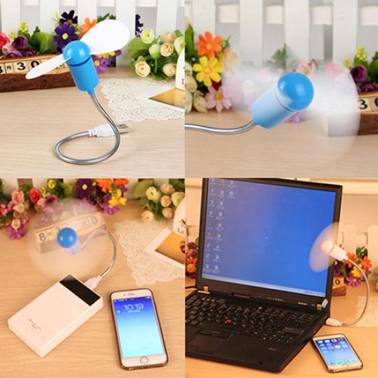 Mini Portable Flexible USB Cooling Fan Cooler for Laptop Desktop PC Computer