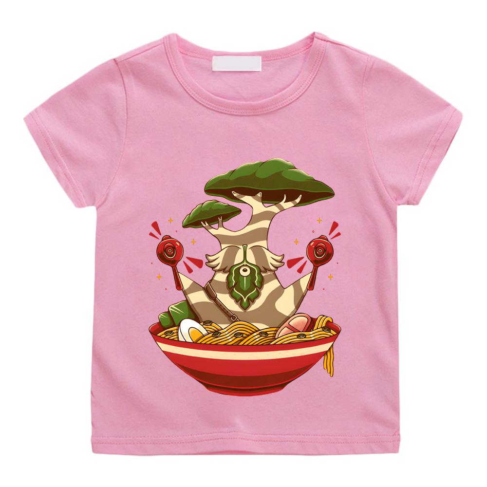 Maracas Dance Ramen T-Shirt Summer Cartoon Print T-Shirt Kawaii Boys/girls O-neck Cotton Short Sleeve T Shirt