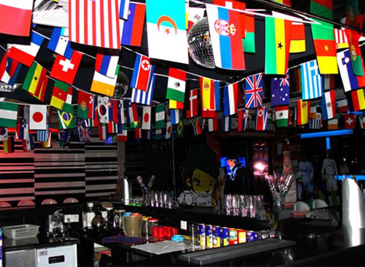 ZXZ World Bunting Flag 14*21cm 20*30cm 100 200PCS Football Soccer National Flag World Country Flags Bunting Small World Flags
