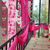 Red Elastic Milk Silk Wedding Decoration Cloth for Stair Railings, Hallway, and Indoor Ceilings