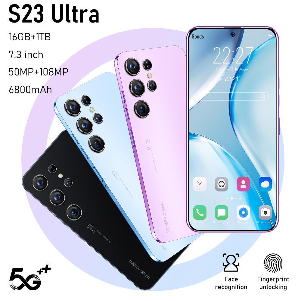 "S23U 4G 7.3-Inch Incell Screen Smartphone, 4+64GB, 1200MP Camera, 8-Core, Android 9.0"