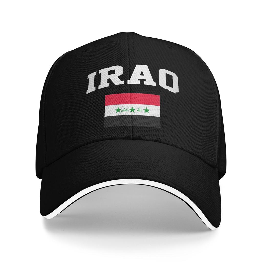 Women Unisex Iraq Flag Iraqi Outdoor Hat Sun Cap Casual Baseball Cap Sunscreen Hats
