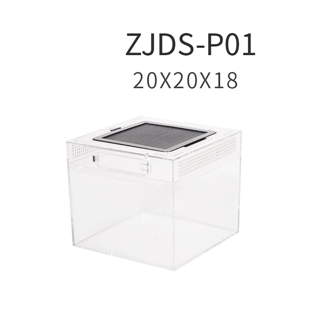 Reptiles Amphibians Feeding Box Acrylic Breeding Box Animal Habitat Cage Ventilation Holes Transparent Jumping Reptile Enclosure