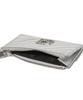 Off-White Quilted Card Wallet Short (Silver)